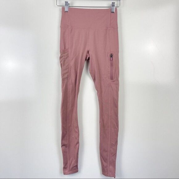 Fabletics Trinity High-Waisted Utility Leggings Zipper Pockets Pink Women's XS - Picture 3 of 13
